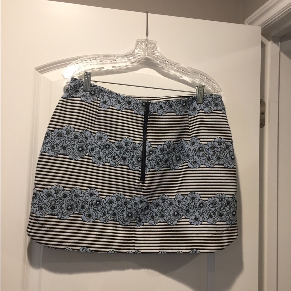 Topshop Striped Floral Pelmet Skirt - Picture 4 of 5